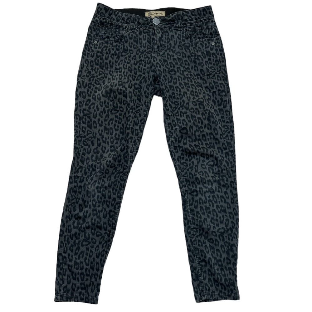 Democracy AB Technology Comfortable Elastic Waistband Animal Print Pants Stretch